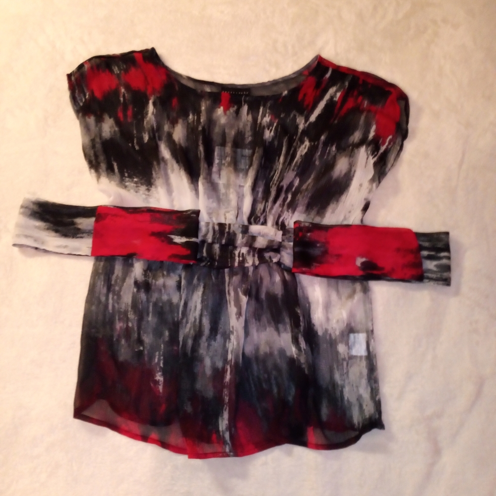 NWT Women's Apostrophe Ombre Tie Back Shirt